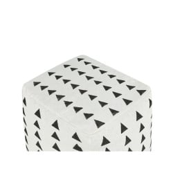 Puf tarodi złamana biel bawełna 45 cm 45 cm