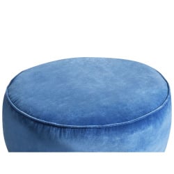 Puf YULLE Welur Niebieski