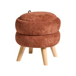 Puf ze schowkiem HAWLEY Szenil Złoty brąz 40 cm 40 cm 41 cm Puf ze schowkiem HAWLEY Szenil Złoty brąz 40 cm 40 cm 41 cm