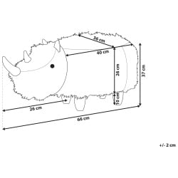 Pufa zwierzak WOOLLY Sztuczne futro Biały