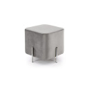 Pufka Ekskluzywna Cube silver/light grey