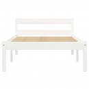 Rama łóżka, biała, lite drewno sosnowe, 90 x 200 cm