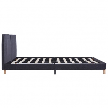Rama łóżka, ciemnoszara, tapicerowana tkaniną, 180 x 200 cm