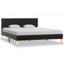 Rama łóżka, ciemnoszara, tkanina, 140 x 200 cm