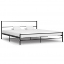 Rama łóżka, czarna, metalowa, 180 x 200 cm