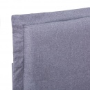 Rama łóżka, jasnoszara, tapicerowana tkaniną, 90 x 200 cm