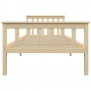 Rama łóżka, naturalna, lite drewno sosnowe, 100 x 200 cm