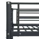 Rama łóżka piętrowego, czarna, metalowa, 140x200 cm/90x200 cm