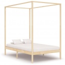 Rama łóżka z baldachimem, lite drewno sosnowe, 140 x 200 cm