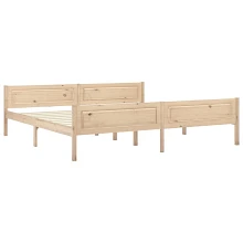 Rama łóżka z litego drewna sosnowego, 200 x 200 cm Rama łóżka z litego drewna sosnowego, 200 x 200 cm