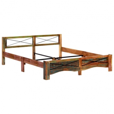 Rama łóżka z litego drewna z odzysku, 180 x 200 cm
