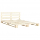 Rama łóżka z palet, lite drewno sosnowe, 160 x 200 cm