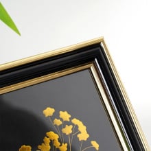 Ramka na zdjęcia czarna złota 12,6x17,8 cm