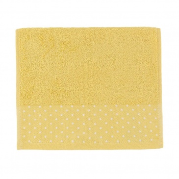 Ręcznik kropki lux 50x90 żółty