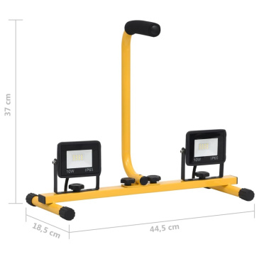 Reflektor led z uchwytem, 2x10 w, zimne białe światło