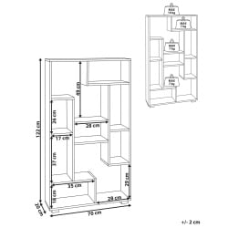 Regał ALMA 122 cm Brązowy/ czarny