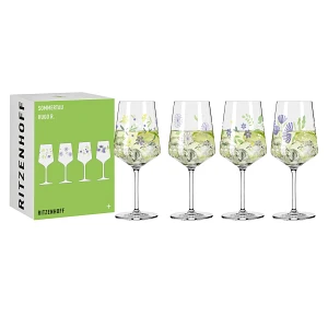 Ritzenhoff Zestaw 4 szt. kieliszków do aperitif Sommertau Hugo ilustrator S.Eikler E.Sprenger-Pieper Ritzenhoff Zestaw 4 szt. kieliszków do aperitif Sommertau Hugo ilustrator S.Eikler E.Sprenger-Pieper