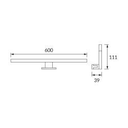 ROXANA LED 13W CHROME NW