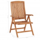 Rozkładane krzesła ogrodowe, 2 szt., lite drewno tekowe