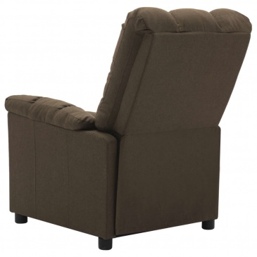 Rozkładany fotel, brązowy, tapicerowany tkaniną