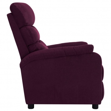 Rozkładany fotel, fioletowy, tapicerowany tkaniną