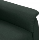 Rozkładany fotel masujący, ciemnozielony, obity tkaniną