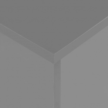 Rozkładany stół jadalniany, wysoki połysk, szary, 175x90x75 cm