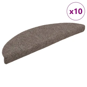 Samoprzylepne nakładki na schody, 10 szt., kremowe, 56x17x3 cm