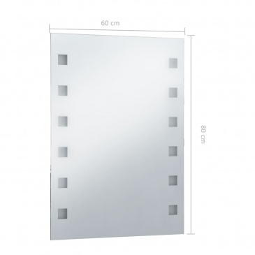 Ścienne lustro łazienkowe z LED 60 x 80 cm