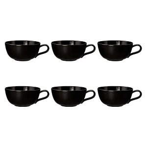 Seltmann liberty velvet black zestaw 6 filiżanek do herbaty 280 ml Seltmann liberty velvet black zestaw 6 filiżanek do herbaty 280 ml