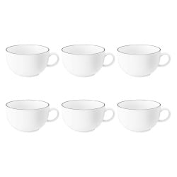 Seltmann lido black line zestaw 6 filiżanek do kawy 350 ml