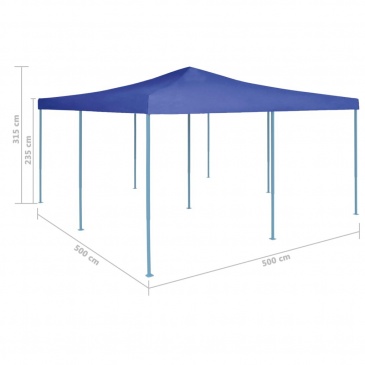 Składana altana, 5x5 m, niebieska