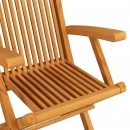 Składane krzesła ogrodowe, 4 szt., lite drewno tekowe