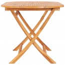 Składany stół ogrodowy, 160x80x75 cm, lite drewno tekowe