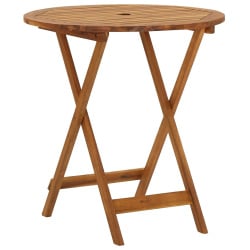 Składany stół ogrodowy, 70 cm, lite drewno akacjowe