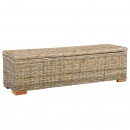 Skrzynia, 120 cm, rattan kubu i lite drewno mango