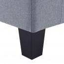 Sofa 2-osobowa, jasnoszara, tapicerowana tkaniną