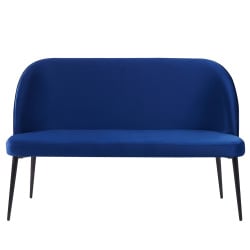 Sofa 2-osobowa welurowa niebieska OSBY