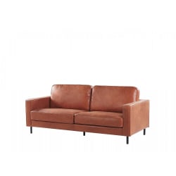 Sofa 3-osobowa ekoskóra złoty brąz SAVALEN Sofa 3-osobowa ekoskóra złoty brąz SAVALEN