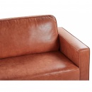 Sofa 3-osobowa ekoskóra złoty brąz SAVALEN