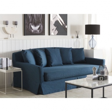 Sofa 3-osobowa niebieska GILJA