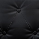 Sofa 3-osobowa w stylu Chesterfield sztuczna skóra czarna