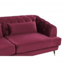 Sofa 3-osobowa welurowa bordowa SLETTA