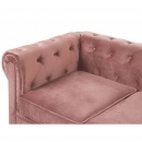 Sofa 3-osobowa welurowa różowa CHESTERFIELD