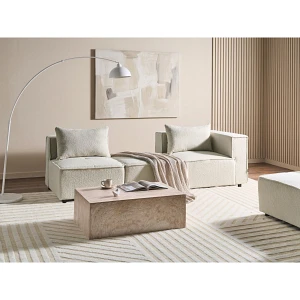 Sofa modułowa dla 2 osób AXEBO Złamana biel Boucle