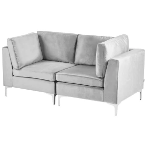 Sofa modułowa dla 2 osób EVJA Szary Welur