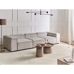 Sofa modułowa dla 3 osób ARDAL Sztruks Beżowoszary