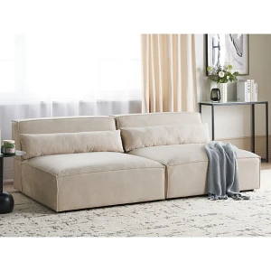 Sofa modułowa hellnar welur jasnobeżowy dla 2 osób