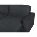 Sofa narożna lewostronna z funkcją spania grafitowa ROMEDAL