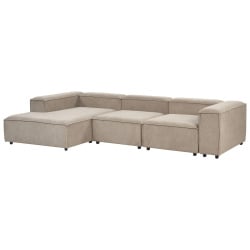 Sofa narożna prawostronna ardal beżowoszary dla 4 osób prawostronny